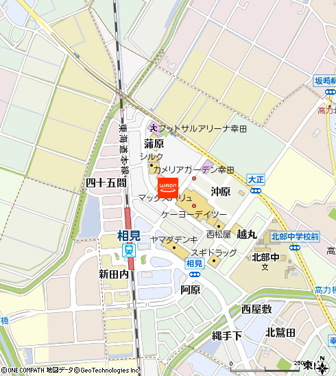 マックスバリュ幸田店付近の地図